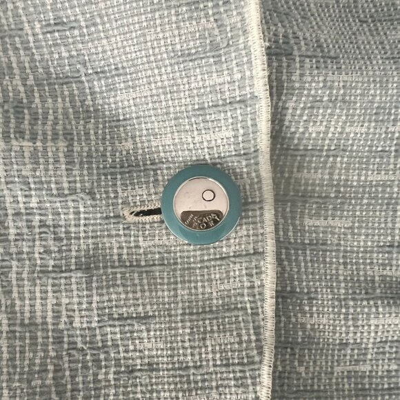 Escada Mint Green Wmns Blazer Jacket Sz 36 US 6 Cotton Stretch Business Cocktail - Picture 6 of 8